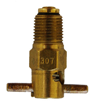 Valve, Drain 1/8" NPT x 1.358" L, Brass